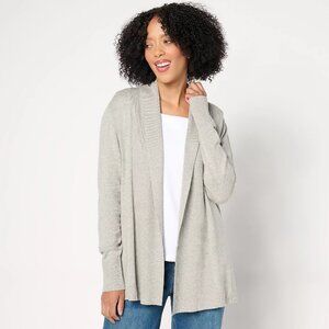 Denim & Co. REG Cashmere Blend Shawl Collar Cardigan - Size Small a671774